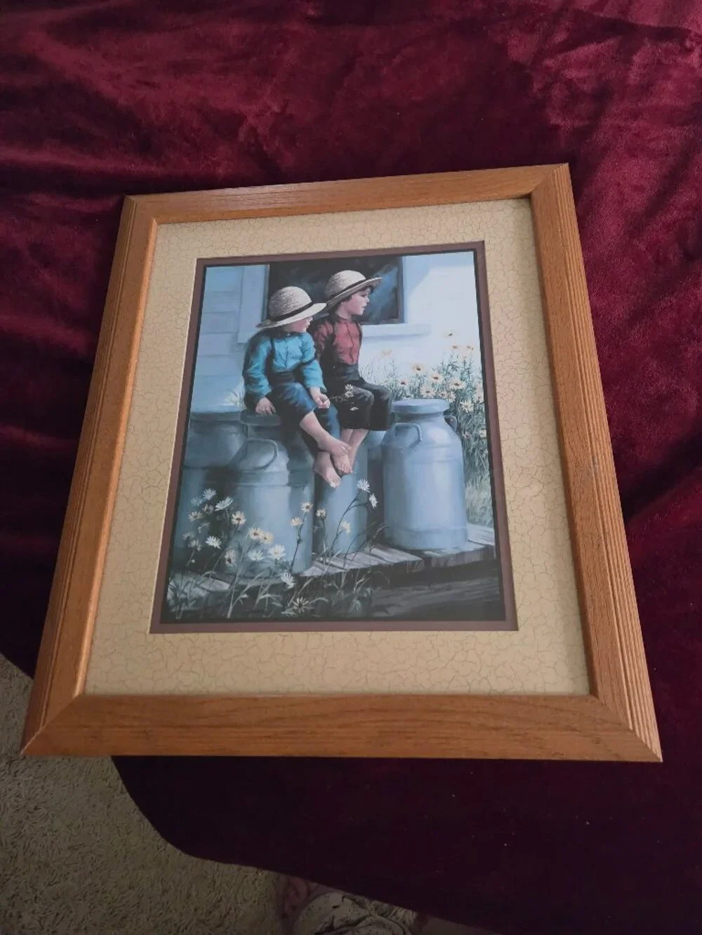 Waiting for mama framed print by Laurie Snow Hein approx. 19x16